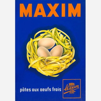Annonce 1955 Maxim Pasta
