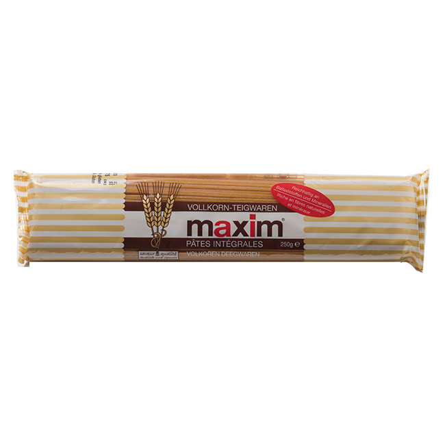 packaging pâtes longues intégrales